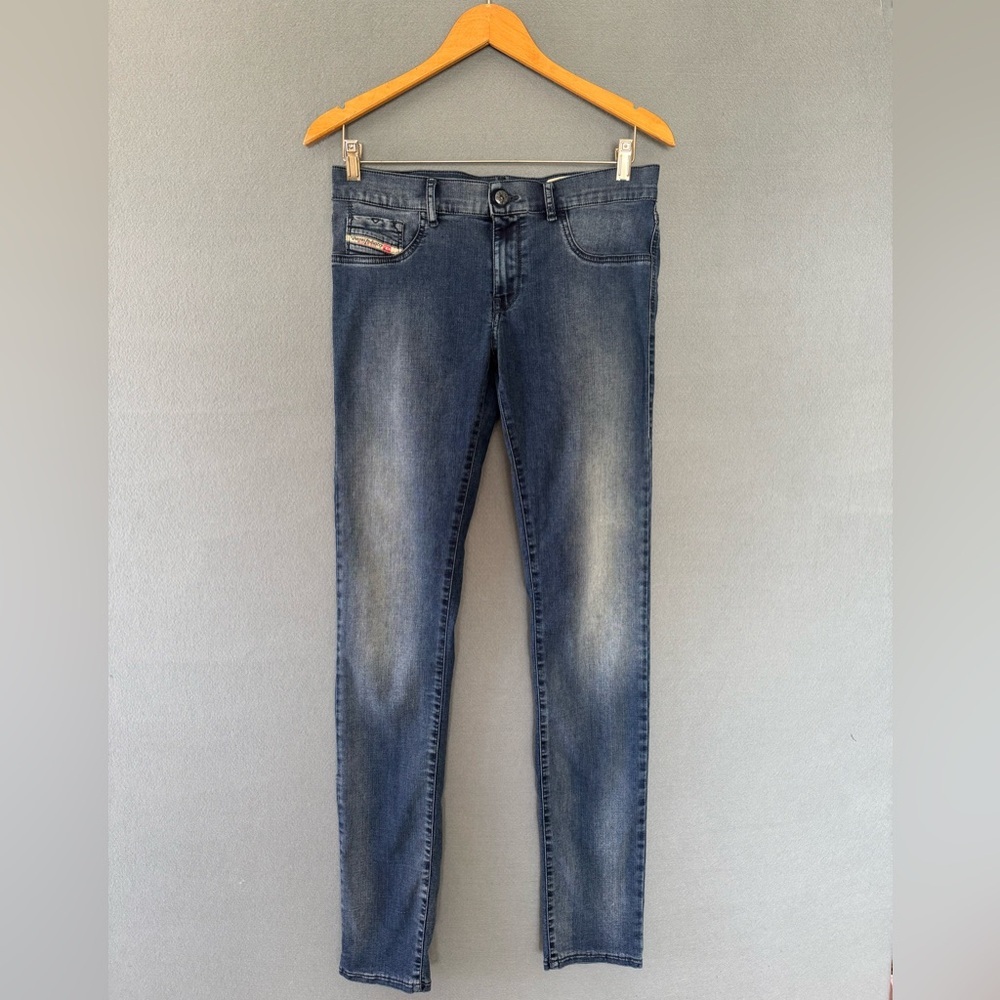 Diesel Livier Super Slim Jegging Low Waist Jeans Dark Wash W30 L34 Stretch - Picture 2 of 12